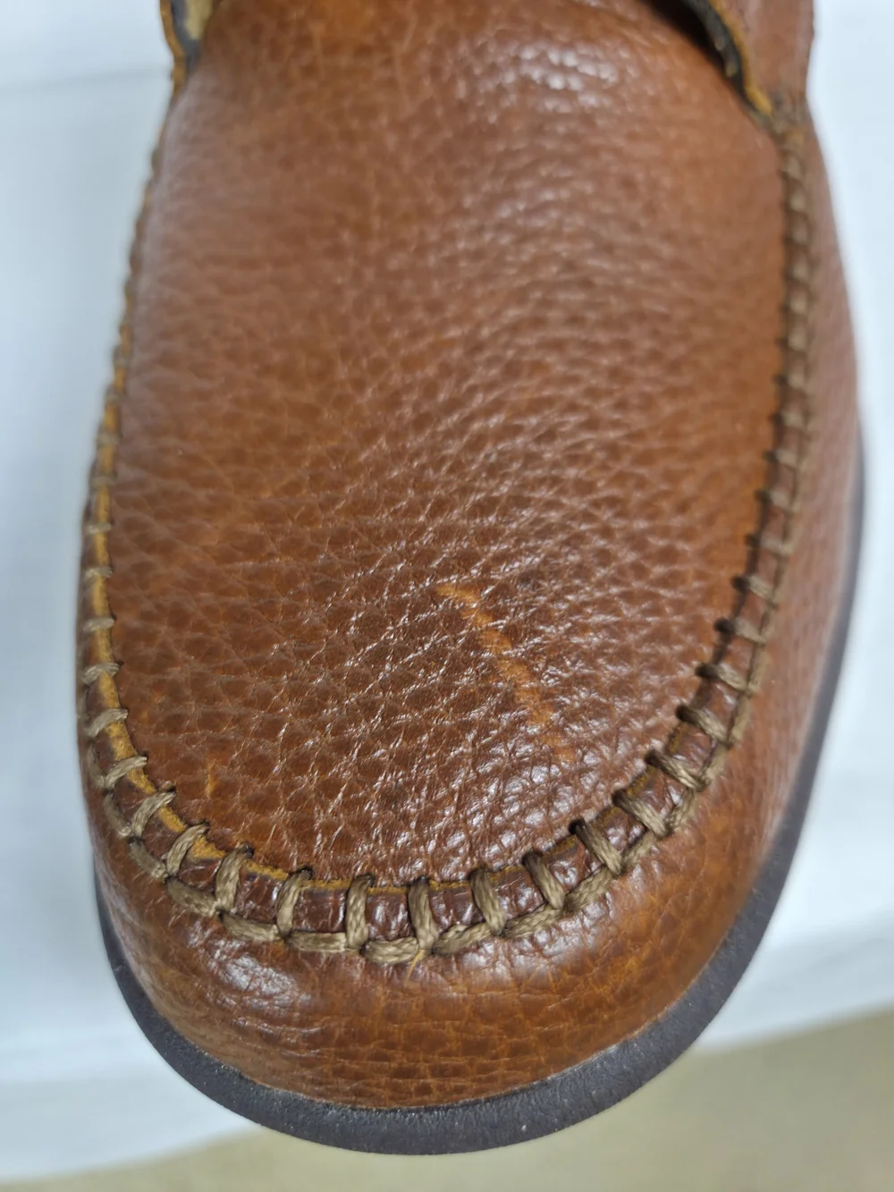Men’s Chestnut Leather Derby Shoes. New... 11 Wide.